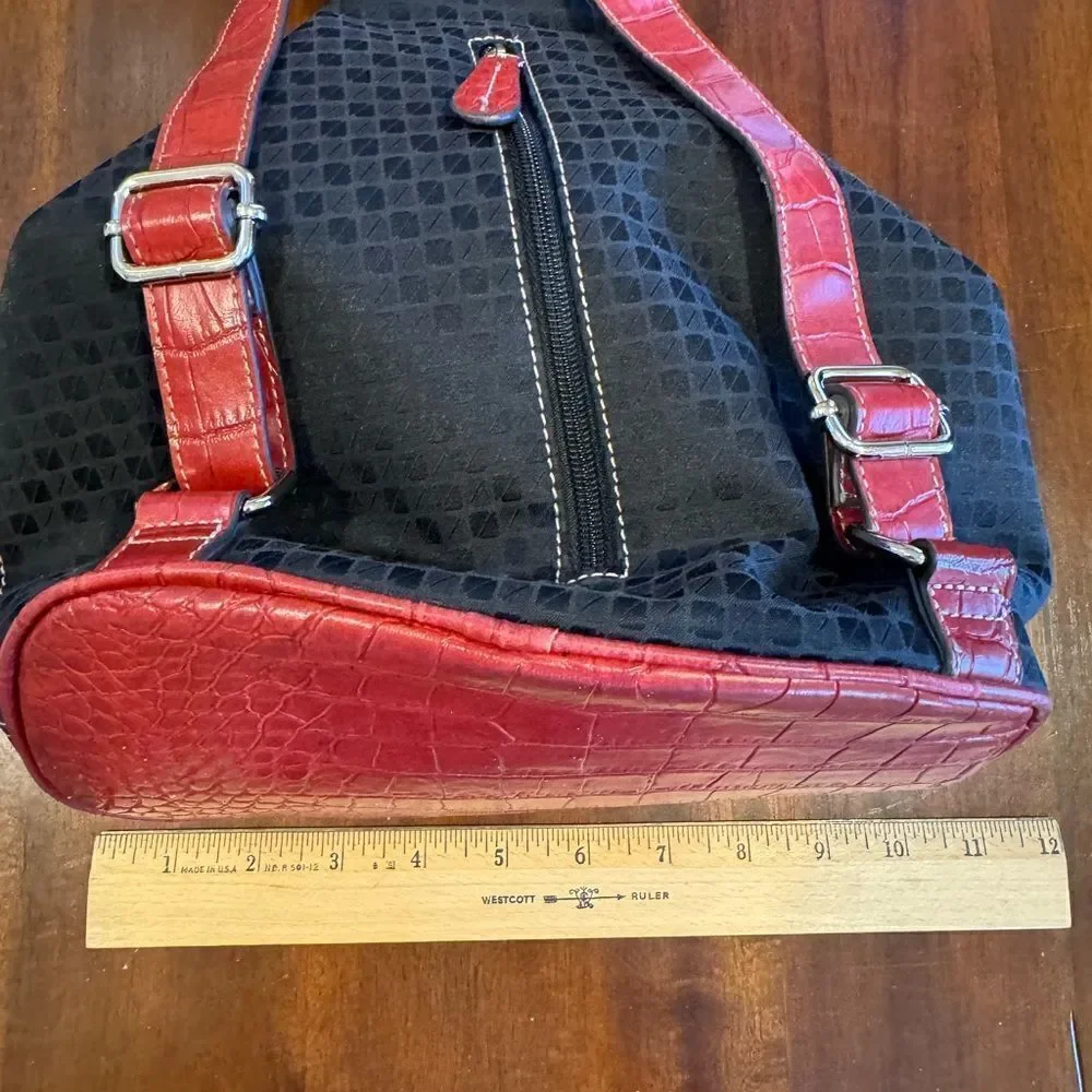 Nine & Company Unique Leather and Canvas Backpack